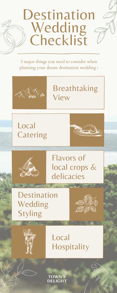 Destination wedding infographic towns delight catering and events tagaytay